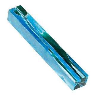 Aqua With Green Swirls Lava Bright Pen Blank