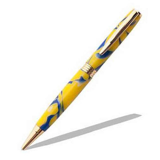 Aquabright Pen Blank - Blue & Yellow Swirl