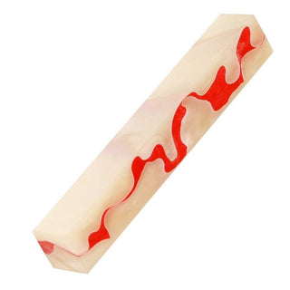 Aquabright Pen Blank - Red & White Swirl