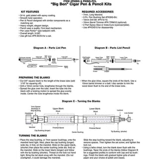 Big Ben Cigar Pen Kit Starter Set - 5 Pen Kits