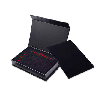 Black Crochet Set Box. Interior view.