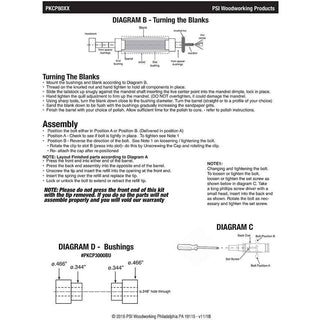Bolt Action Pen Kits (30 Cal)