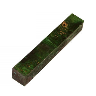 Box Elder Burl Pen Blanks - Dyed & Stabilized Green