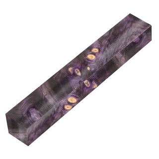 Buckeye Burl Pen Blank Double Dyed and Stabilized - Violet & Black