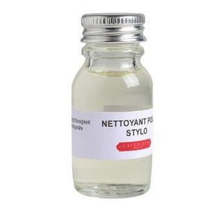 J. Herbin Fountain Pen Cleaning Solution in a 15ml bottle packaged in a clear box with instructions. A natural, pen-safe formula designed to clean and protect all fountain pens.
