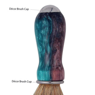 Decor Mounting Cup & Cap Set For Shaving Brush Handle