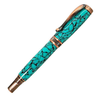 Diamond Knurl Rollerball Pen Kits. Antique Copper
