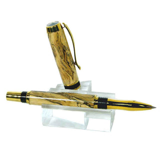 Diamond Knurl Rollerball & Spalted Tamarind Kit & Blank Combo