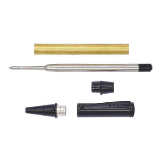 Editor Ballpoint Pen Kits. Black Chrome Parts