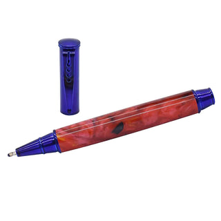 Editor Ballpoint Pen Kits in Blue. Open view.