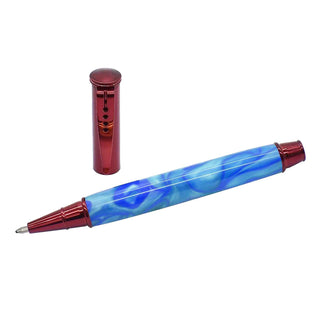 Editor Ballpoint Pen Kits in Red. Open view.