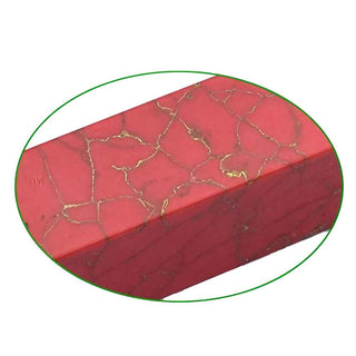 Faux-Stone Pen Blanks - Red With Gold Veins