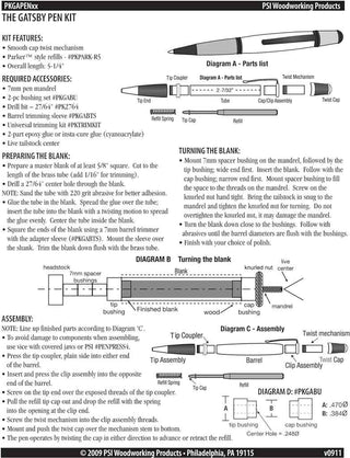 Gatsby Ballpoint Pen Kits
