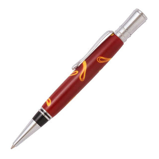 Kirinite Pen Blank - Maroon & Yellow (Red Harvest) Pattern