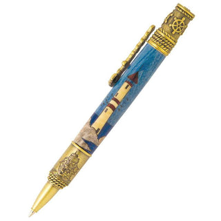 Lighthouse Laser Inlay Kit & Nautical Antique Brass Pen Kit Combo Pack