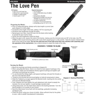 Love Ballpoint Pen Kit Instructions Page 1