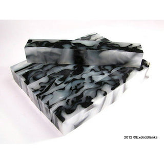 MOP & Black Swirl Acrylic Pen Blank AA-02