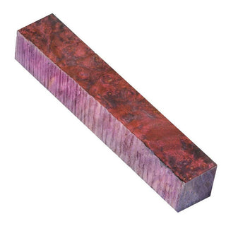 Maple Burl Double Dyed and Stabilized - 7/8" Pink & Blue