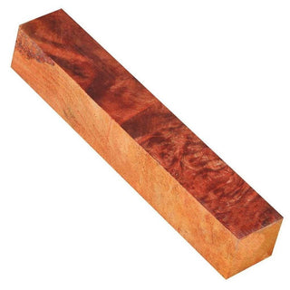 Maple Burl Double Dyed and Stabilized - 7/8" Red & Blue