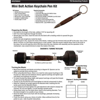Mini Bolt Action Keychain Starter Set - 4 Kit Starter