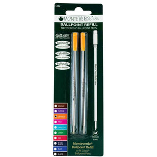 Monteverde Ballpoint Refills To Fit Cross - Orange - 2 Pk