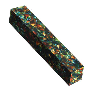 Multicolor Green & Gold Crush Pen Blank