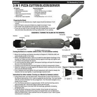 Pizza Cutter Slicer & Server Kit - 3 In 1