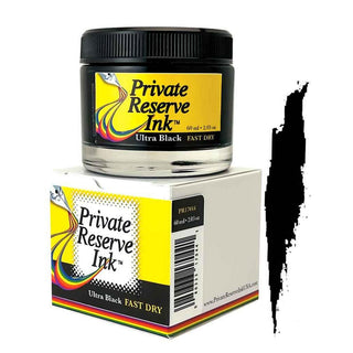 Private Reserve Bottled Ink 60ml - Fast Dry Ultra Black