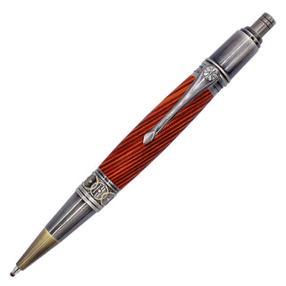 ProX Art Deco CLICK Pen Kits. Gun Metal & Antique Bronze. Front view