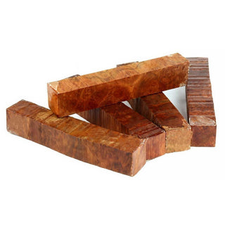 Red Mallee Burl SHORTS - 3" x 7/8" Square