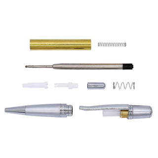 Regency Click Pen Kits. Chrome & Satin Chrome. Parts