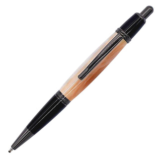 Regency Click Pen Kits. Gun Metal & Black Chrome. Front View.