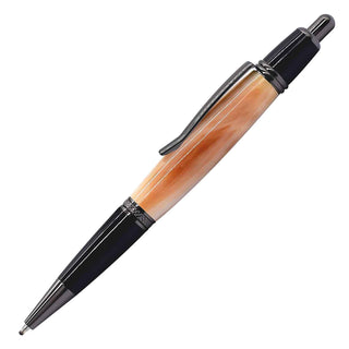 Regency Click Pen Kits. Gun Metal & Black Chrome. Side View.
