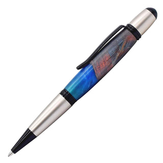 Regency Ballpoint Pen Kits. Black Chrome & Satin Nickel