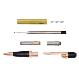 Regency Ballpoint Pen Kits. Copper & Black Chrome. Parts