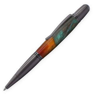 Regency Ballpoint Pen Kits. In Matt Gun Metal Finish. Side view.