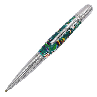 Regency Ballpoint Pen Kits. Polished Stainless Steel. Front view