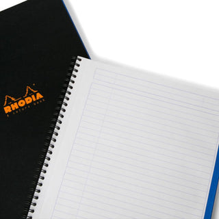 Rhodia 4 Colors Notebook - Side Wirebound 9 x 11.75 Lined Paper (Black)