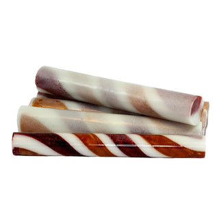 Sassy Stripes Pen Blanks - Red Gold & White