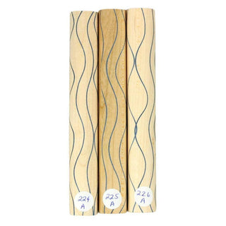 Segmented Serpentine Pen Blanks - Thin Blue Line #224-226A