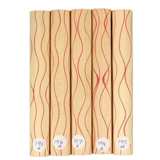 Segmented Serpentine Pen Blanks - Thin Red Line #195-199A