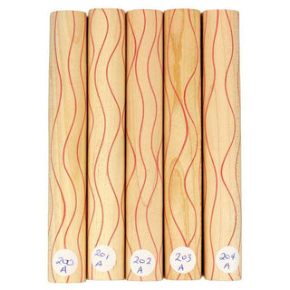 Segmented Serpentine Pen Blanks - Thin Red Line #200-204A