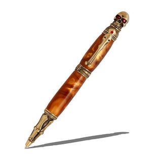 Skull Ballpoint Twist Pen Kits. Antique Brass