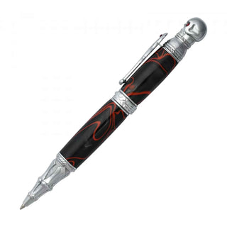 Skull Ballpoint Twist Pen Kits. Chrome side view