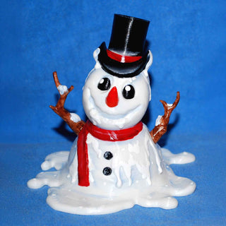 3D Printed Melting Snowman Pen Holder
