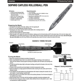 Sophro Capless Rollerball Pen Kits