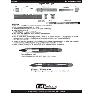 Sophro Capless Rollerball Pen Kits