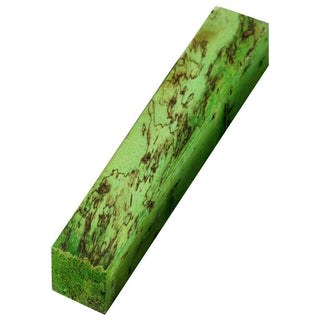Spalted Tamarind Pen Blank - Lime Green Stabilized