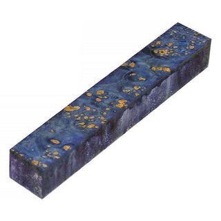 Stabilized Box Elder Burl Pen Blanks - Blue