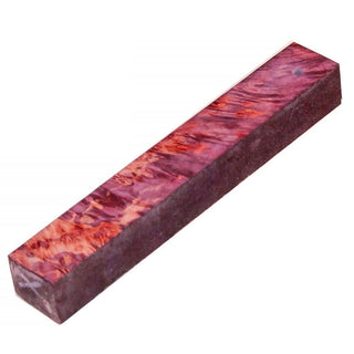 Stabilized Box Elder Burl Pen Blanks - Purple